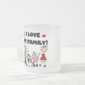 I Liebe meine Familien-T-Shirts und Geschenke Mattglastasse (Vorderseite Links)