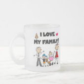 I Liebe meine Familien-T-Shirts und Geschenke Mattglastasse (Links)