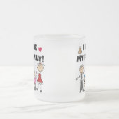 I Liebe meine Familien-T-Shirts und Geschenke Mattglastasse (Mittel)