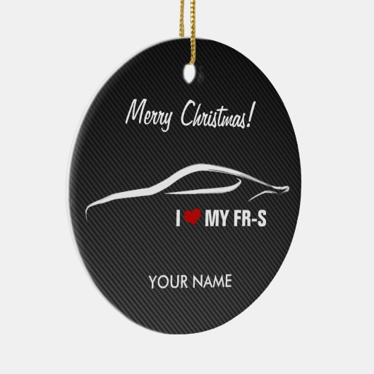 I Liebe meine FR-S personalisierte Chritsmas Keramikornament (Rechts)