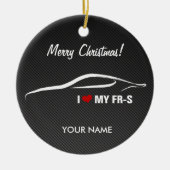 I Liebe meine FR-S personalisierte Chritsmas Keramikornament (Vorne)