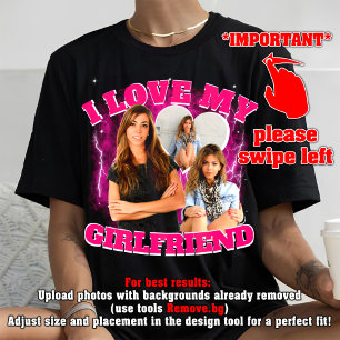 I Liebe meine Freundin Custom Valentine Tagesgesch Tri-Blend Shirt