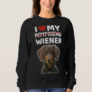 I Liebe Meine Freundin Dackel Trennung Divoce Dach Sweatshirt