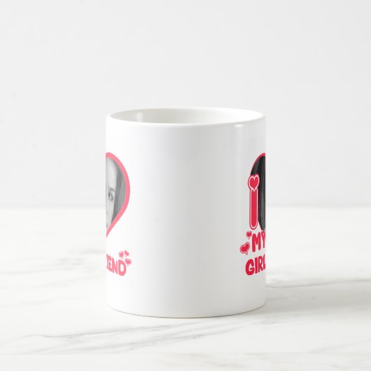 I Liebe Meine Freundin Herz Custom Foto Liebe Nied Kaffeetasse (Mittel)
