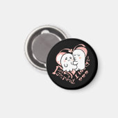 I Liebe meine Freundin Magnet (Vorderseite/Rückseite)
