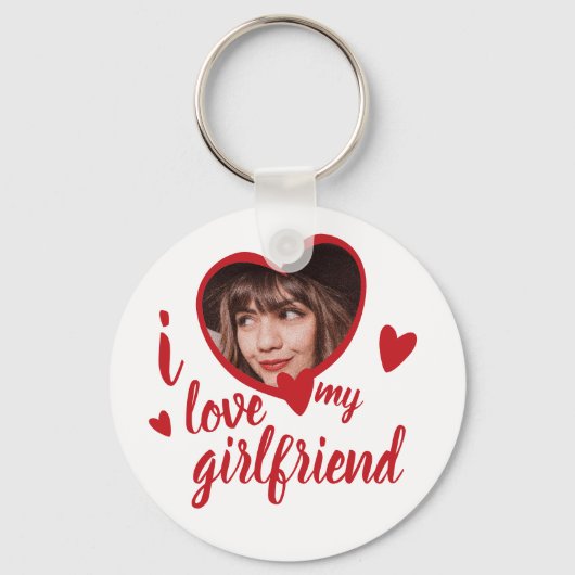 I Liebe meine Freundin passt mich an Schlüsselanhänger (Vorderseite)