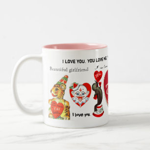 I Liebe meine Freundin Zweifarbige Tasse