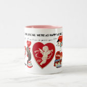 I Liebe meine Freundin Zweifarbige Tasse (Mittel)