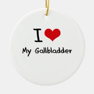 I Liebe meine Gallenblase Keramikornament