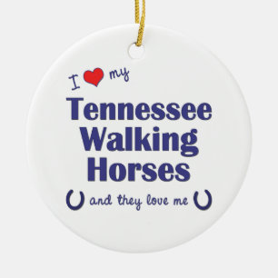 I Liebe meine gehenden Pferde Tennessees (multi Keramikornament