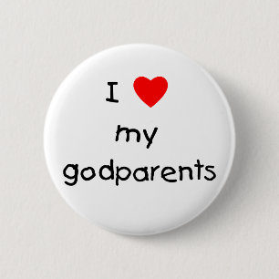 I Liebe meine Godparents Button