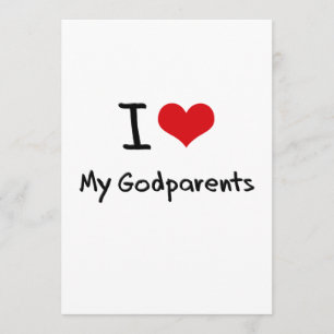 I Liebe meine Godparents Einladung