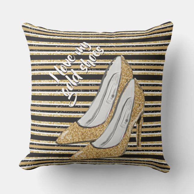 I Liebe meine Goldschuhe Kissen (Vorderseite)