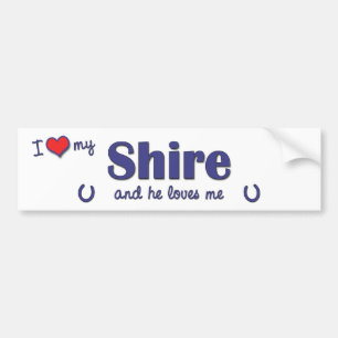 I Liebe meine Grafschaft (männliches Pferd) Autoaufkleber