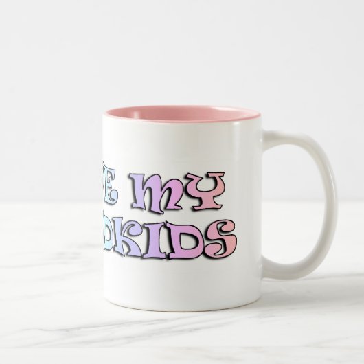I Liebe meine Grandkids-Tasse Zweifarbige Tasse (Rechts)