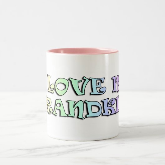 I Liebe meine Grandkids-Tasse Zweifarbige Tasse (Mittel)