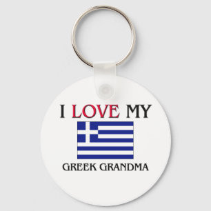 I Liebe meine griechische Großmutter Schlüsselanhänger