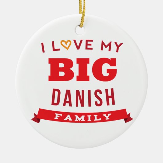 I Liebe meine große dänische Keramikornament (Vorne)