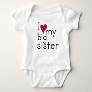 I Liebe meine große Schwester Baby Strampler
