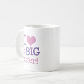 I Liebe meine große Schwester Kaffeetasse (Vorderseite Links)