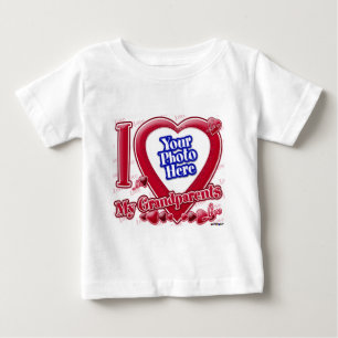 I Liebe Meine Großeltern - Foto Baby T-shirt
