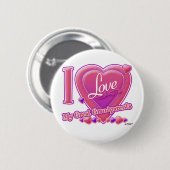 I Liebe Meine Großeltern rosa/lila - Herz Button (Vorne & Hinten)