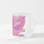 I Liebe Meine Großeltern rosa/lila - Herz Mattglastasse (VorderseiteRechts)