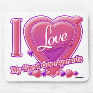 I Liebe Meine Großeltern rosa/lila - Herz Mousepad