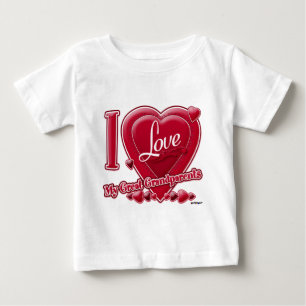 I Liebe Meine Großeltern rot - Herz Baby T-shirt