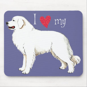 I Liebe meine großen Pyrenäen Mousepad