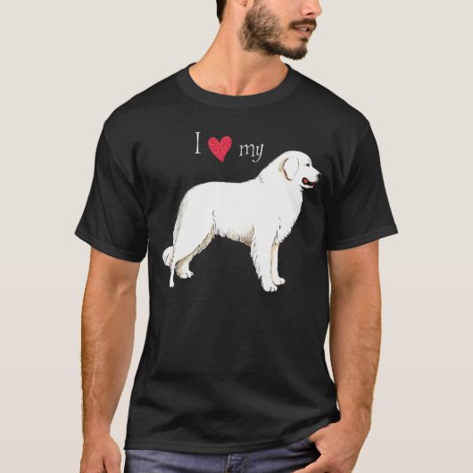 I Liebe meine großen Pyrenäen T-Shirt (Vorderseite)