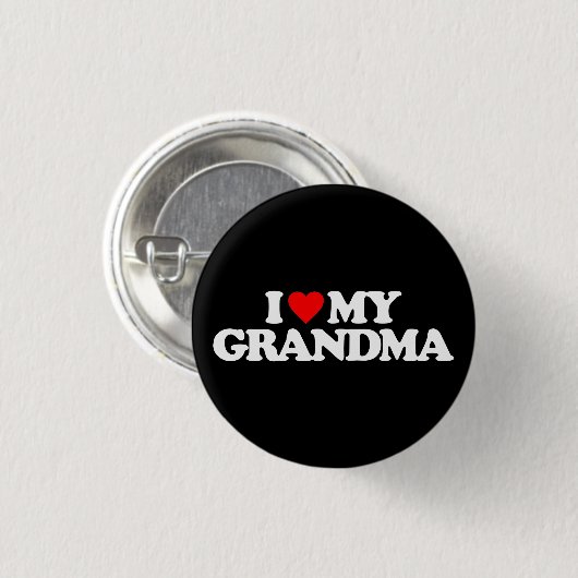 I LIEBE MEINE GROSSMUTTER BUTTON (Vorne & Hinten)