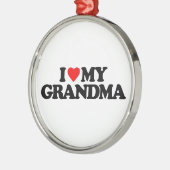 I LIEBE MEINE GROSSMUTTER SILBERNES ORNAMENT (Links)