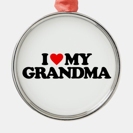 I LIEBE MEINE GROSSMUTTER SILBERNES ORNAMENT (Vorne)