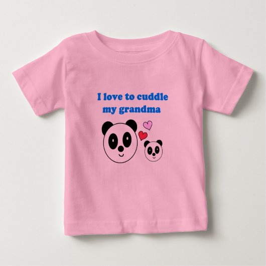 I LIEBE, MEINE GROSSMUTTER ZU STREICHELN BABY T-SHIRT (Vorderseite)