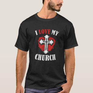 I Liebe Meine Herzkirche Ausflug T-Shirt