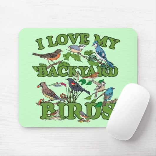 I Liebe meine Hinterhof-Vögel Mousepad (Mit Mouse)