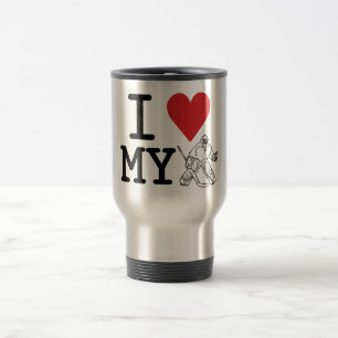 I Liebe meine Hockeygoalie-Reise-Tasse Reisebecher
