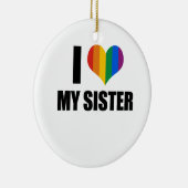 I Liebe meine homosexuelle Schwester Keramikornament (Rechts)