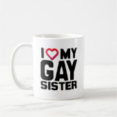 I LIEBE MEINE HOMOSEXUELLE SCHWESTER - .PNG KAFFEETASSE (Links)