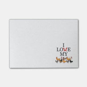 I Liebe meine Huhn-Post-Itanmerkungen Post-it Klebezettel