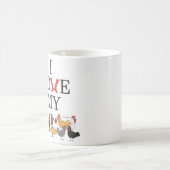 I Liebe meine Huhn-Tasse (linkshändig) Kaffeetasse (Mittel)