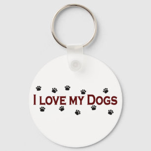 I Liebe meine Hunde Schlüsselanhänger