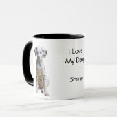 I Liebe meine HundeDalmatiner-Kaffee-Tasse Tasse (Vorderseite Links)
