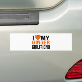 I Liebe meine Ingwer-Freundin Autoaufkleber (Auf Auto)