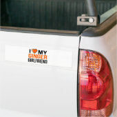 I Liebe meine Ingwer-Freundin Autoaufkleber (Auf Lkw)