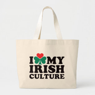 I Liebe meine irische Kultur Jumbo Stoffbeutel
