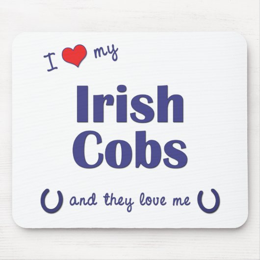 I Liebe meine irischen Pfeiler (mehrfache Pferde) Mousepad (Vorne)