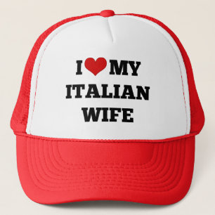 I Liebe Meine italienische Ehefrau Truckerkappe