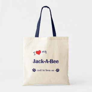 I Liebe meine Jack-EIN-Biene (männlicher Hund) Tragetasche